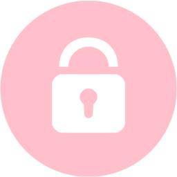 Pink private icon - Free pink lock icons