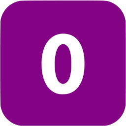 Purple 0 filled icon - Free purple numbers icons