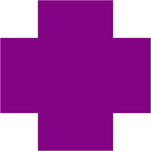 Purple cross icon - Free purple plus icons