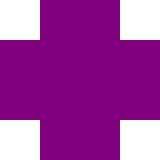 Purple cross icon - Free purple plus icons
