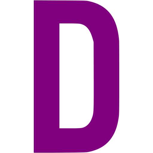 Purple letter d icon - Free purple letter icons