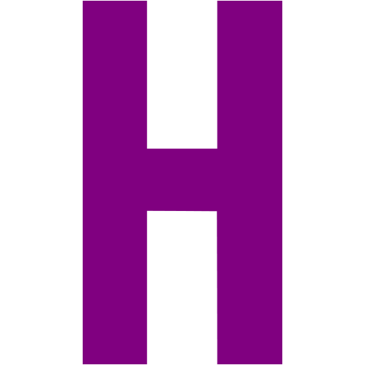Purple letter h icon - Free purple letter icons