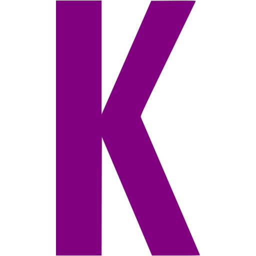 the letter k in purple