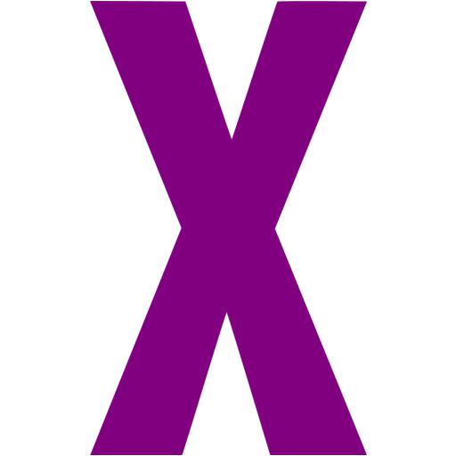 Purple letter x icon - Free purple letter icons
