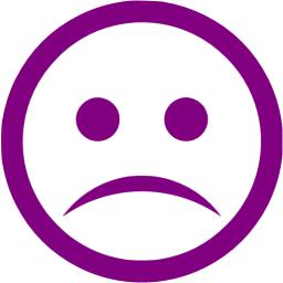 Purple sad icon - Free purple emoticon icons