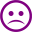 Purple sad icon - Free purple emoticon icons