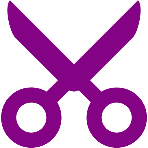 Purple scissors 6 icon - Free purple scissors icons