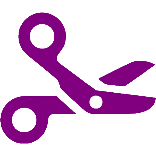 Purple Scissors For School Office Or Workshop 3d Icon Stock