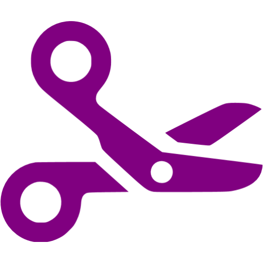 Purple scissors 6 icon - Free purple scissors icons