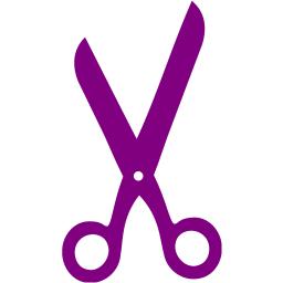 Purple scissors 6 icon - Free purple scissors icons