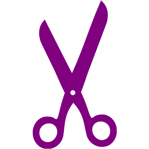 Purple scissors 6 icon - Free purple scissors icons