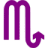 Purple scorpio 2 icon - Free purple zodiac signs icons