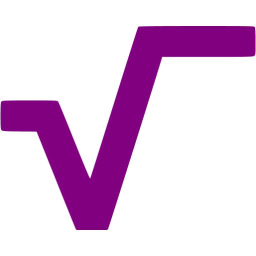 What Is The Square Root Of 512 Purple square root 2 icon - Free purple square root icons