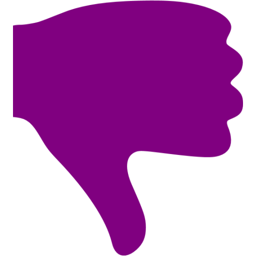 Purple thumbs down icon - Free purple hand icons