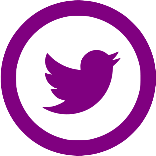 Purple twitter 5 icon - Free purple social icons