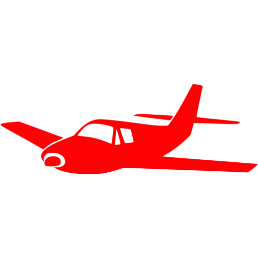 airplane icon - red icons
