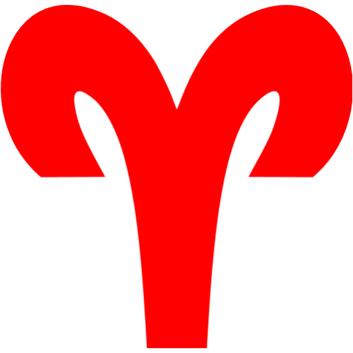 Red aries icon - Free red zodiac signs icons