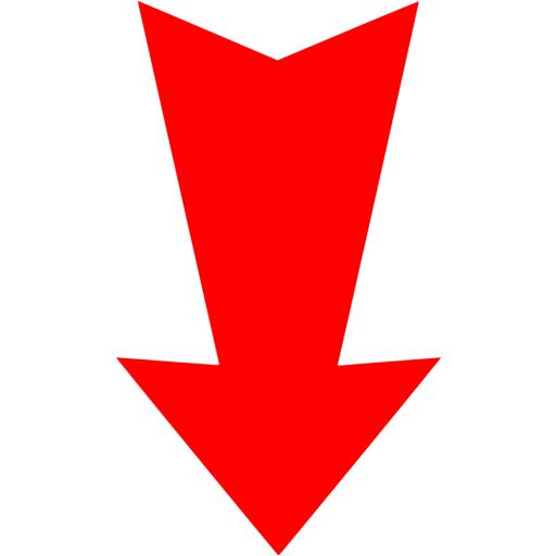 Red arrow down 4 icon - Free red arrow icons