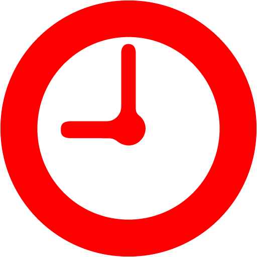 Red Clock 10 Icon Free Red Clock Icons