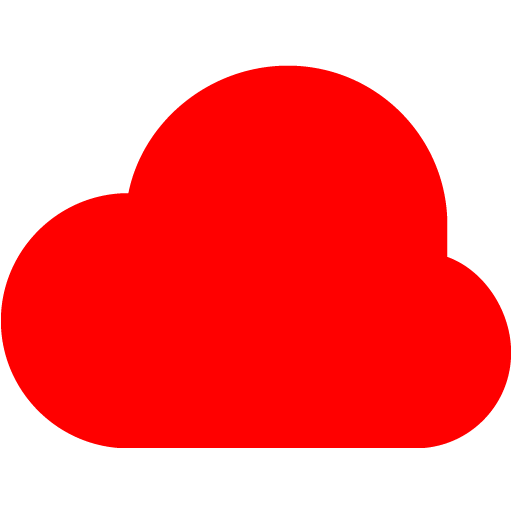 Red cloud 7 icon - Free red cloud icons