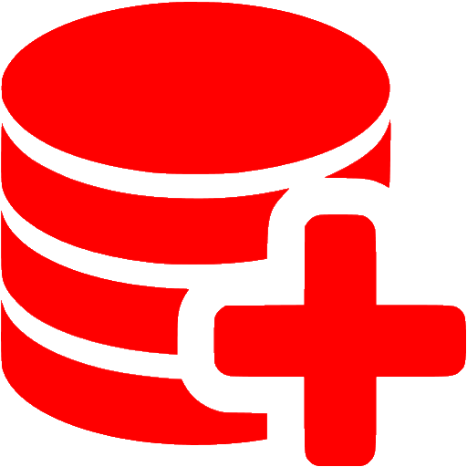 Red data recovery icon - Free red database icons