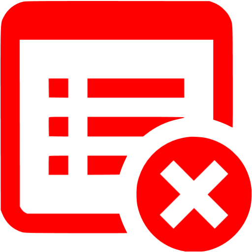 Red Delete Property Icon Free Red Delete Icons