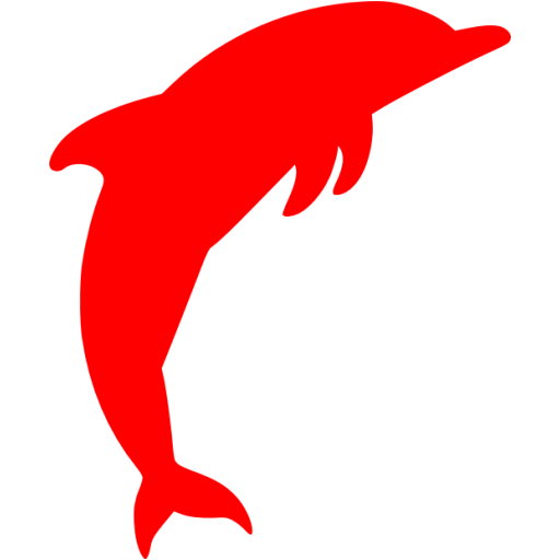 dolphin 2 icon - Free red icons
