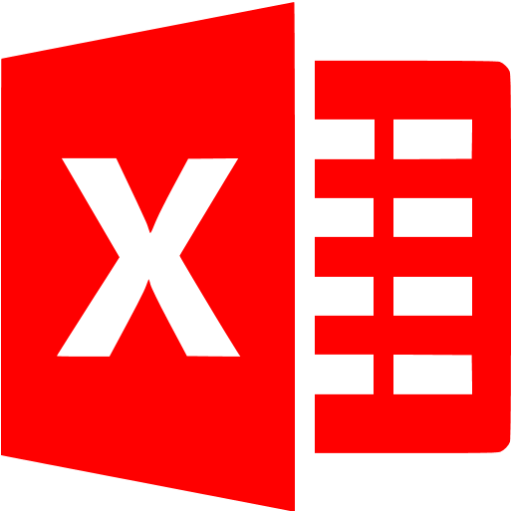 Red Excel 3 Icon Free Red Office Icons