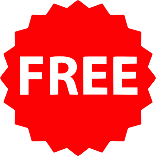 Red free badge icon Free red badge icons