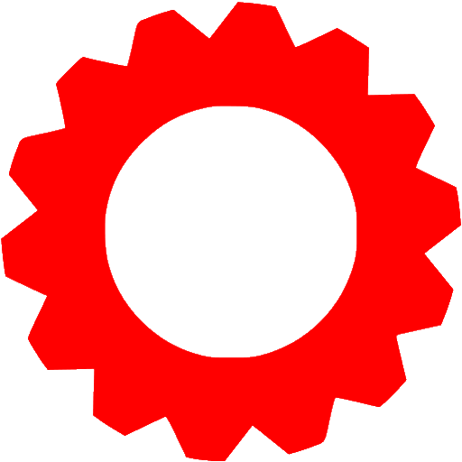 Red Gear Icon Free Red Gear Icons