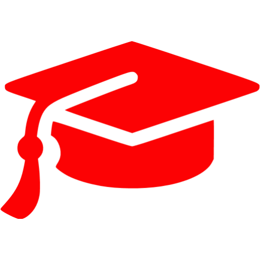 Red graduation cap icon Free red graduation cap icons