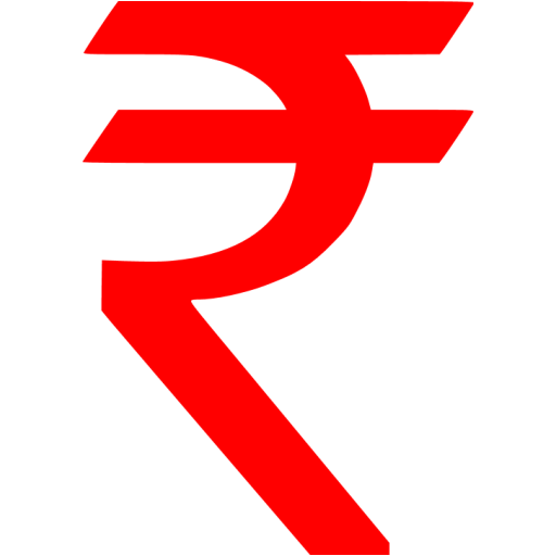 Red Indian Rupee Icon Free Red Currency Icons