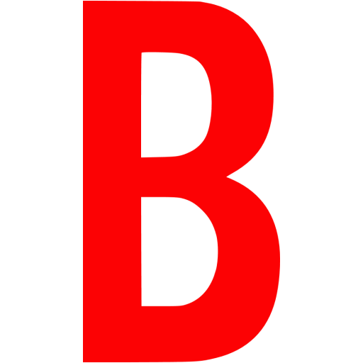 Red letter b icon Free letter