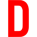 Red letter d icon - Free red letter icons