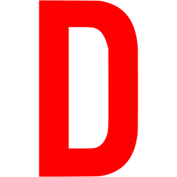 Red letter d icon - Free red letter icons