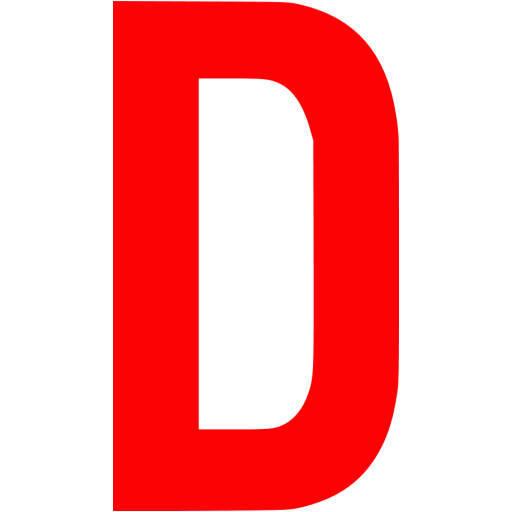 Red letter d icon - Free red letter icons