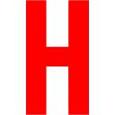 Red letter h icon - Free red letter icons