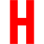 Red letter h icon - Free red letter icons