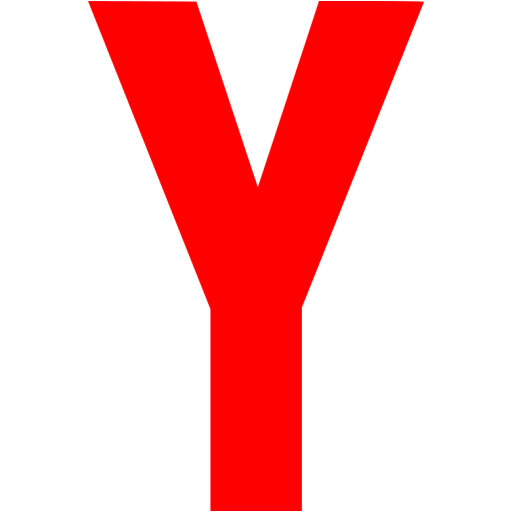 Premium PSD  Red symbol with notches letter y
