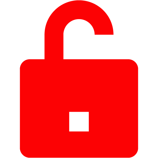 Red lock 2 icon - Free lock icons
