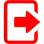 Red logout icon - Free red logout icons