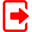 Red logout icon - Free red logout icons