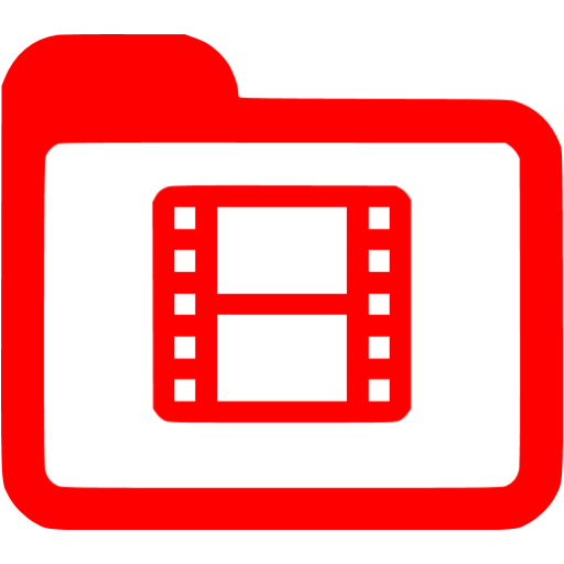 Red movies icon Free red folder icons