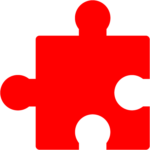 Red puzzle 2 icon - Free red puzzle icons