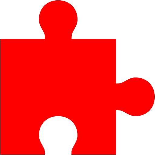 Red puzzle piece icon - Free red puzzle icons