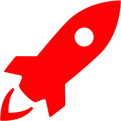 Tablet kontakt gyde Red rocket icon - Free red rocket icons