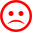 Red sad icon - Free red emoticon icons