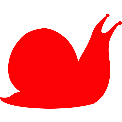 Red snail icon - Free red animal icons