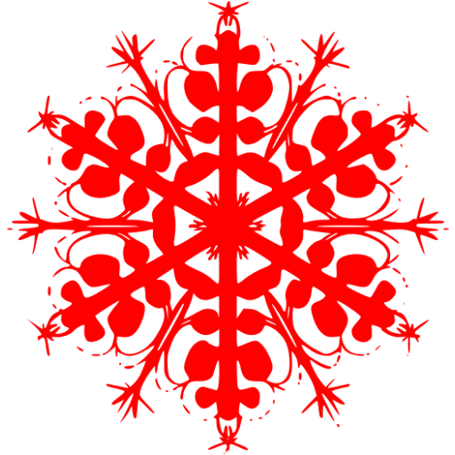 Red snowflake 2 icon - Free red snowflake icons