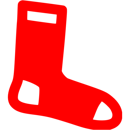 Red socks icon - Free red clothes icons